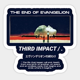 End of Eva Sticker